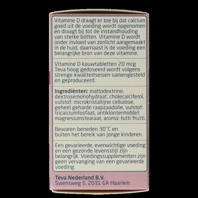 Vitamine D 20 mcg 800 UI 300 Comprimés