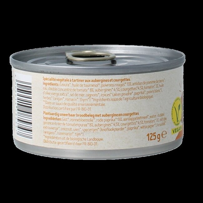 Pate zongerijpte groente bio 125 Gram