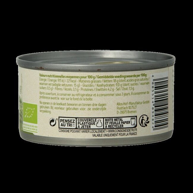 Pate groene peper bio 125 Gram