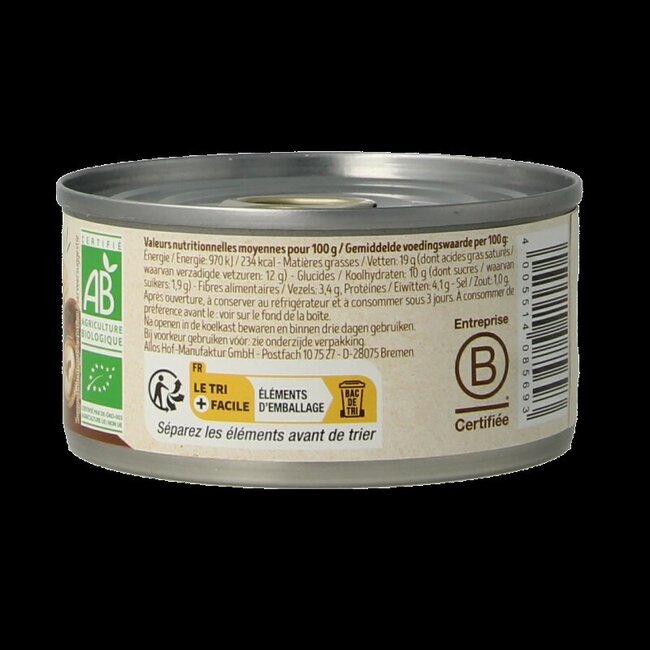 Pâté aux champignons bio 125 g