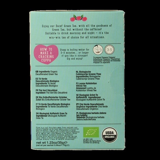 Decaf green tea bio 20 Zakjes