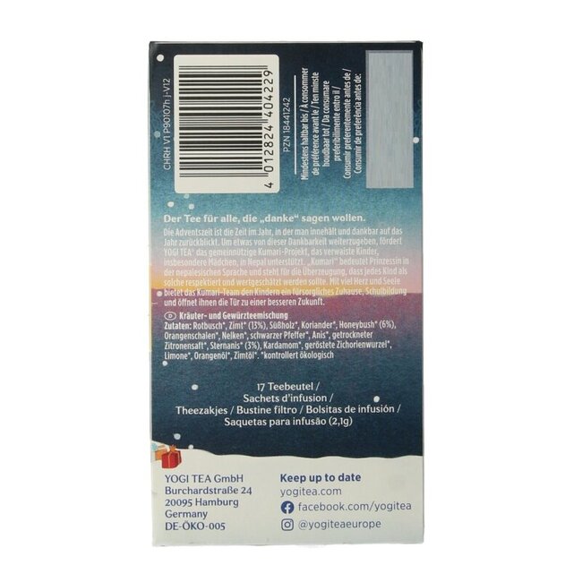 Yogi Tea Christmas Tea Bio 17 sachets