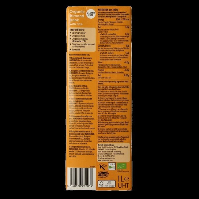 Boisson aux amandes bio 1 litre