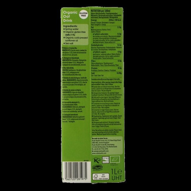 Haverdrank bio 1 Liter