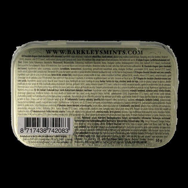 Pastilles chocolat menthe cannelle 50 g