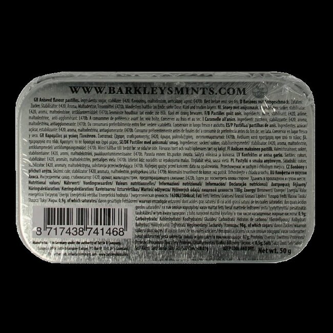 Pastilles à l'anis Classic Mints 50 g