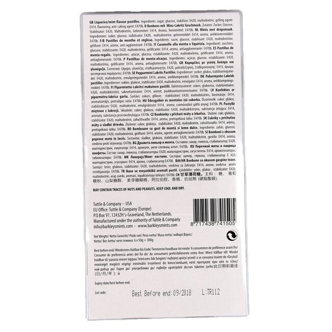 Pastilles à la menthe et à la réglisse 50 g