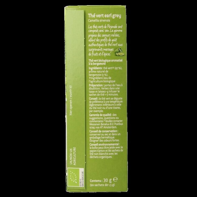 Groene thee & earl grey eko bio 20 Zakjes
