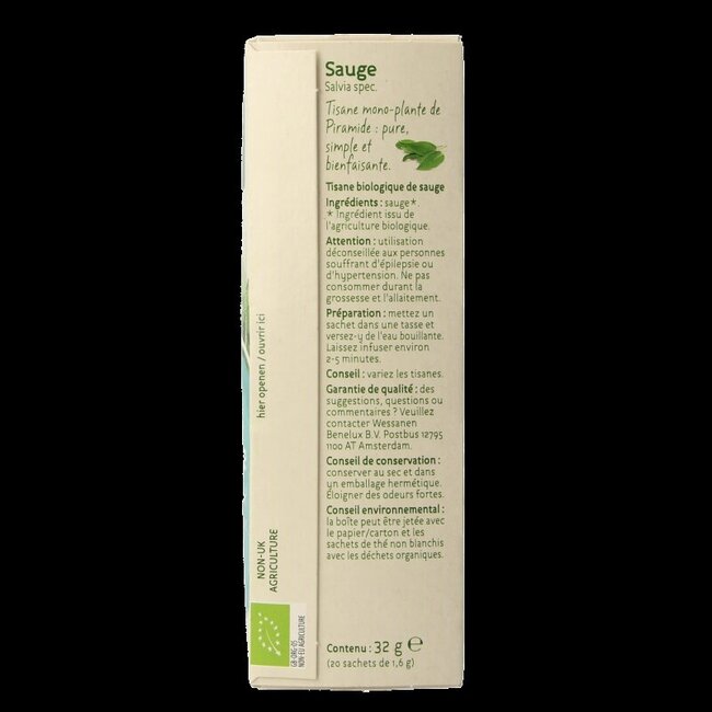 Salie thee eko bio 20 Zakjes