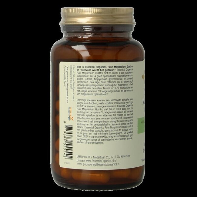 Magnesium quattro puur 60 Vegetarische capsules