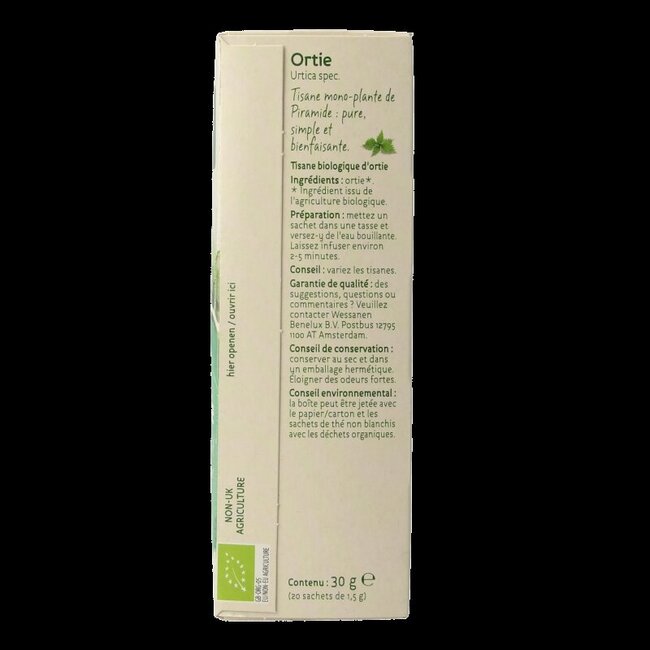Thé à l'ortie bio 20 sachets