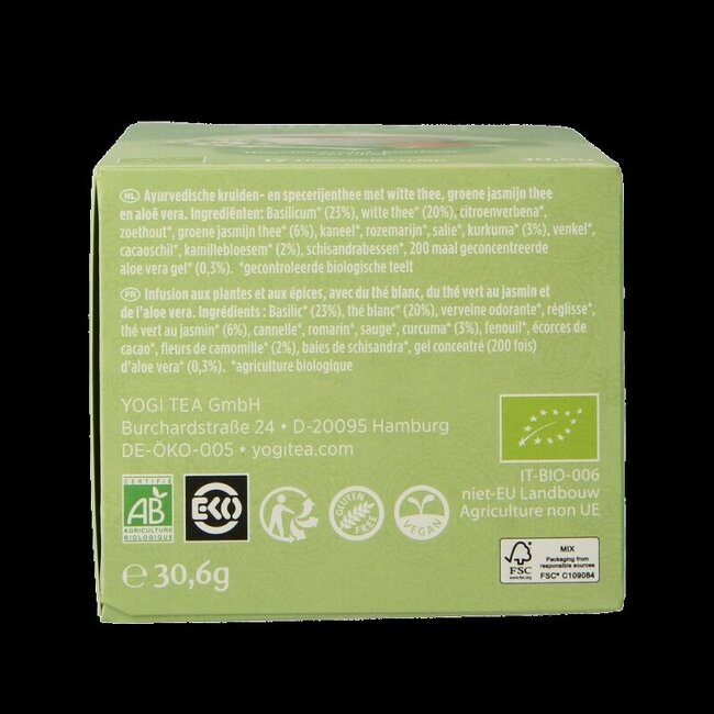 White tea with aloe vera bio 17 Zakjes