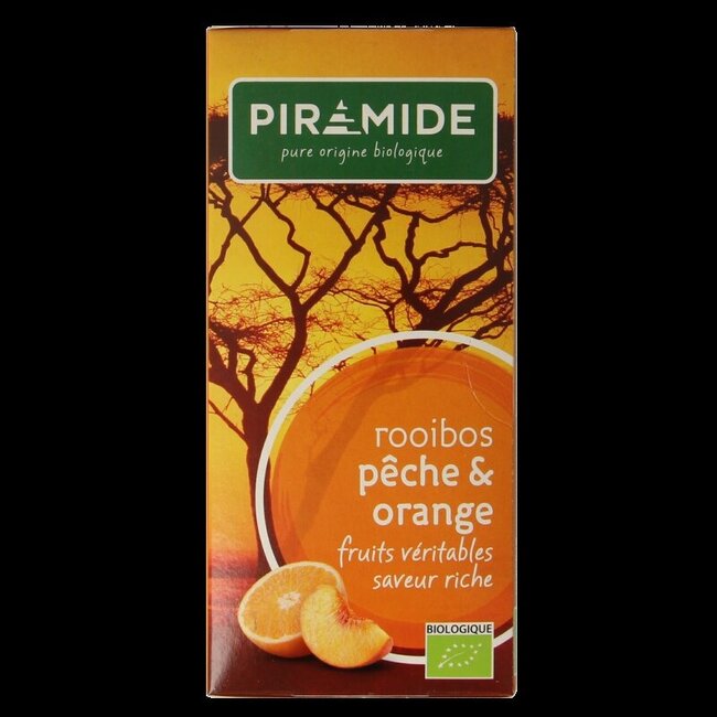 Thé rooibos bio pêche orange 20 sachets