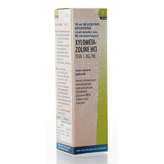 Teva Xylometazoline 1mg spray  10 Milliliter