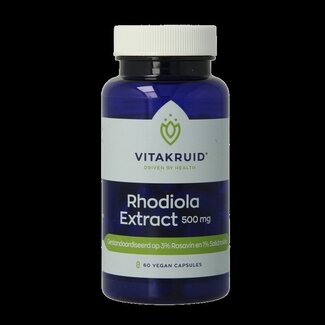 Vitakruid Extrait de Rhodiola 500 mg 3% Rosavine 1% Salidroside 60 capsules végétariennes