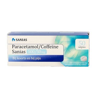 Sanias Paracétamol caféine 500/50 mg 50 comprimés
