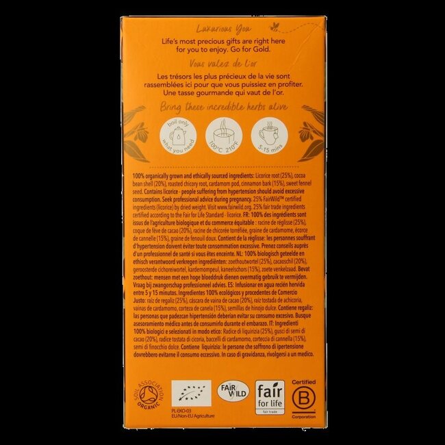 Licorice & cinnamon thee bio 20 Zakjes