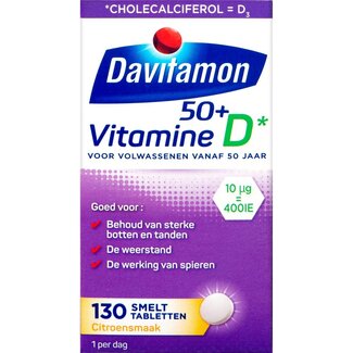 Davitamon Vitamine D 50+ smelttablet 130 Tabletten