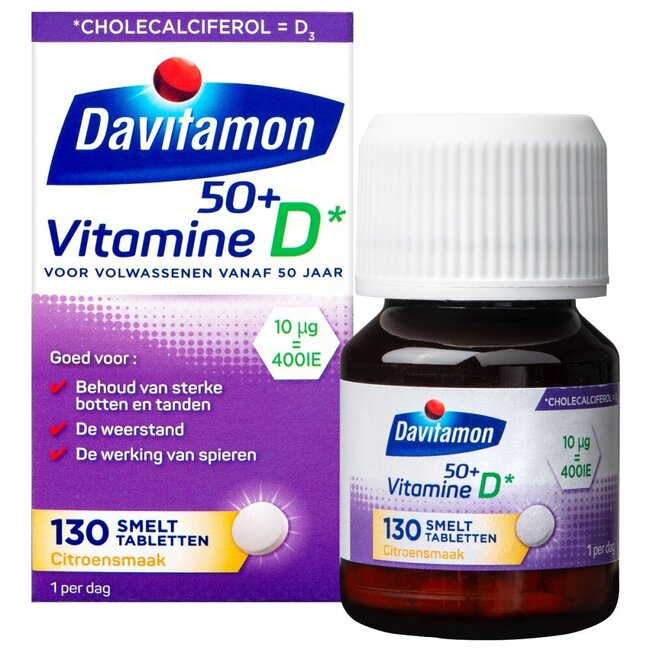 Vitamine D 50+ smelttablet 130 Tabletten