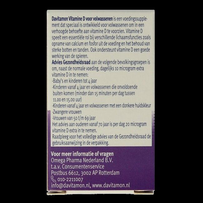 Vitamine D volwassenen smelttablet 75 Tabletten