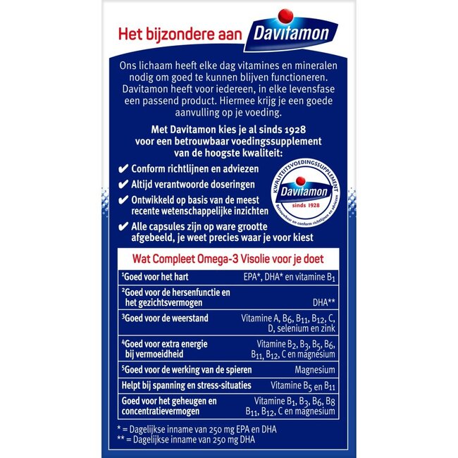 Compleet Omega-3 Huile de Poisson 70 Capsules