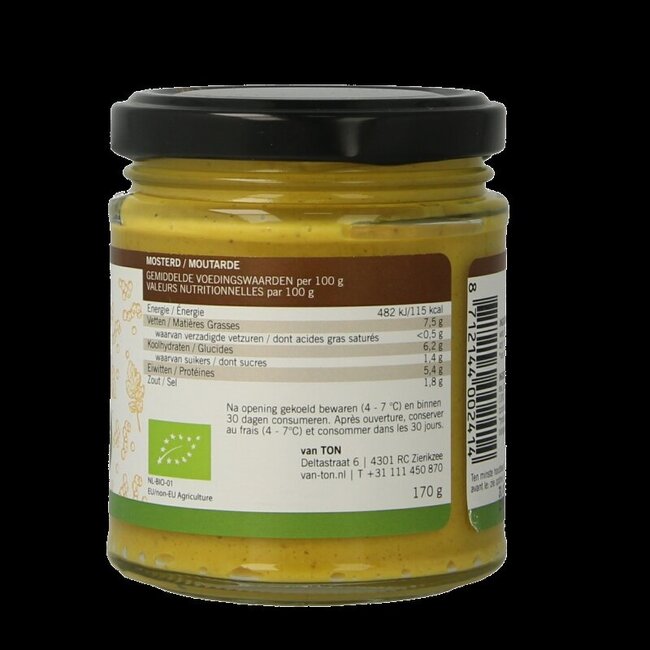 Moutarde fine bio 170 g