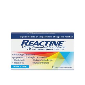 Reactine Antihistaminique 10mg 21 Comprimés