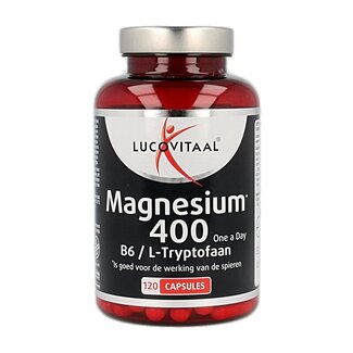Lucovitaal Magnésium 400 avec B6 et L-Tryptophane 120 Gélules