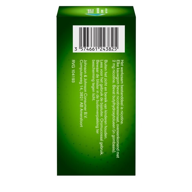 Gommes à mâcher 2 mg menthe mentholée 105 pièces