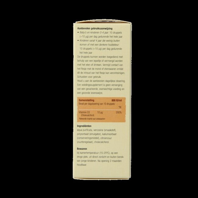 Vitamine D3 druppels puur 25 Milliliter