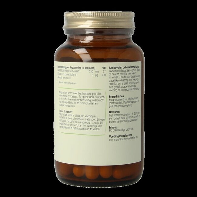 Citrate de magnésium pur 60 gélules végétales