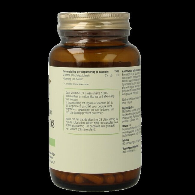 D3 plantaardig 25mcg puur 60 Vegetarische capsules