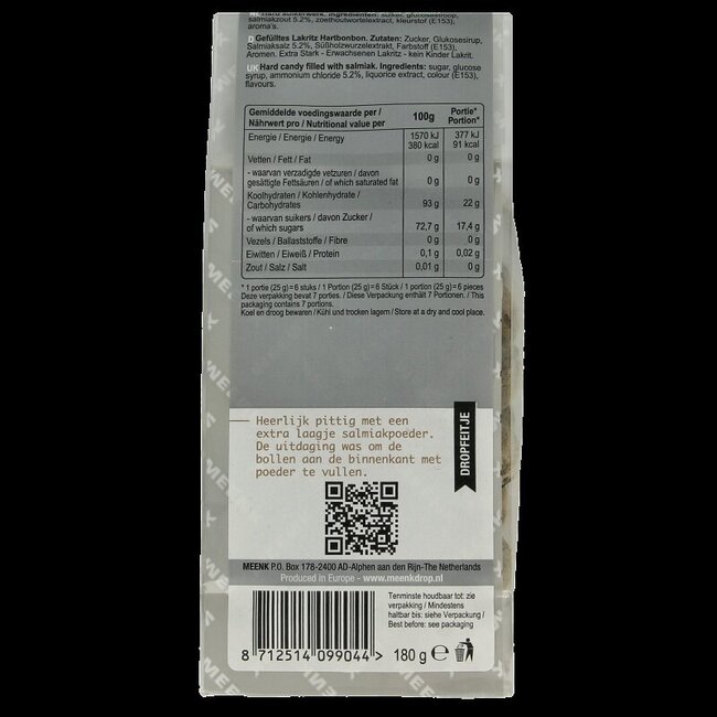 Salmiak bollen 180 Gram