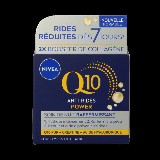 Crème de nuit anti-rides Visage Q10+ 50 ml