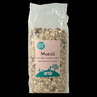 TerraSana Muesli noten & zuidvruchten bio 750 Gram
