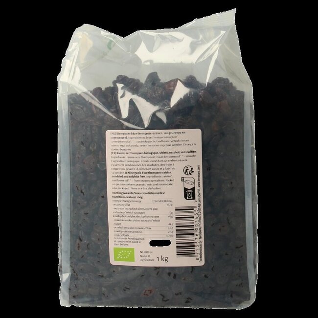 RAW Rozijnen blue thompson bio 1 Kilogram