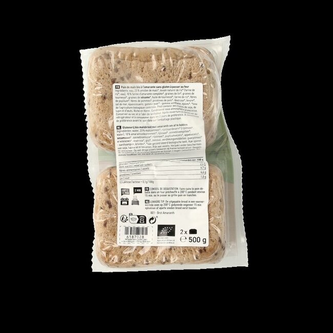 Pain Rustico à l'amarante sans gluten bio 500 g