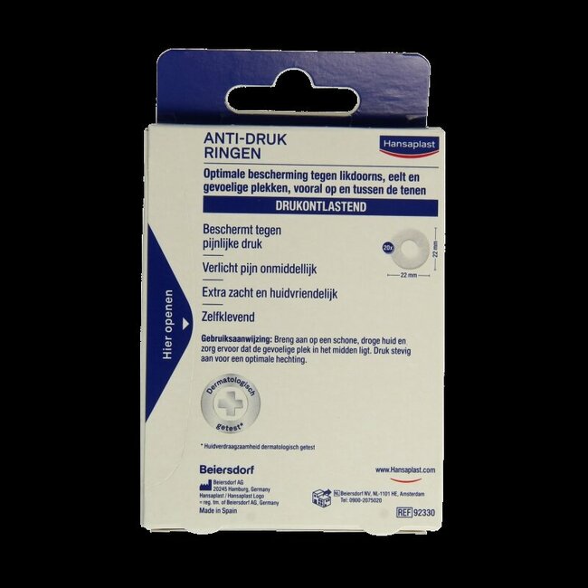 Voet anti-drukring likdoorn en eelt pleister 20 Stuks