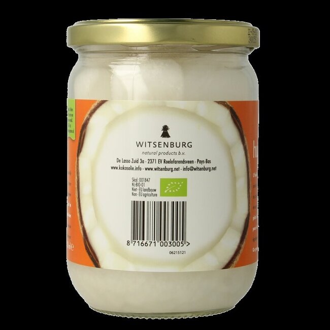 Kokosolie extra virgin glas bio 500 Milliliter