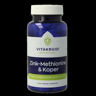 Vitakruid Zink Methionine & Koper Gluconaat 90 Vegetarische capsules
