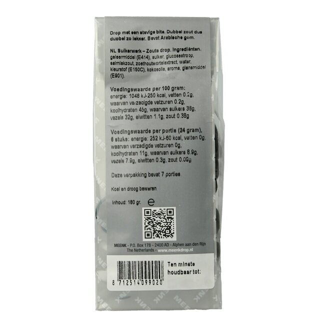 Réglisse doublement salée 180 Grammes