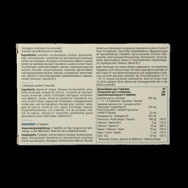 Immufast immuunbooster 10 Tabletten