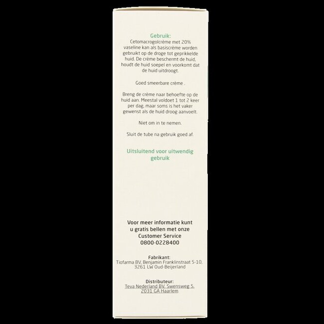 Cetomacrogolcreme 20% vaseline 100 Gram