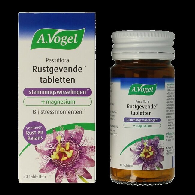 Passiflora rustgevende tabl. stemmingswisselingen 30 Tabletten