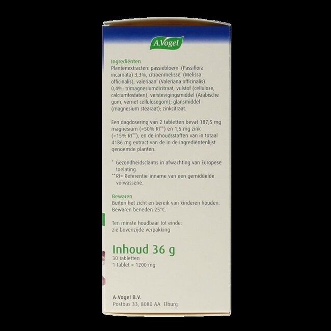 Passiflora rustgevende tabl. stemmingswisselingen 30 Tabletten