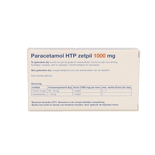 Paracetamol 1000mg 10 Zetpillen