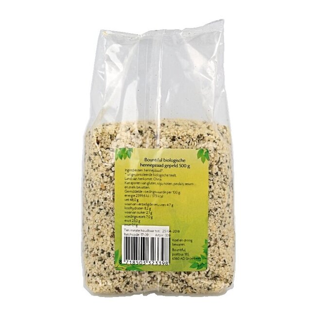 Hennepzaad bio 500 Gram