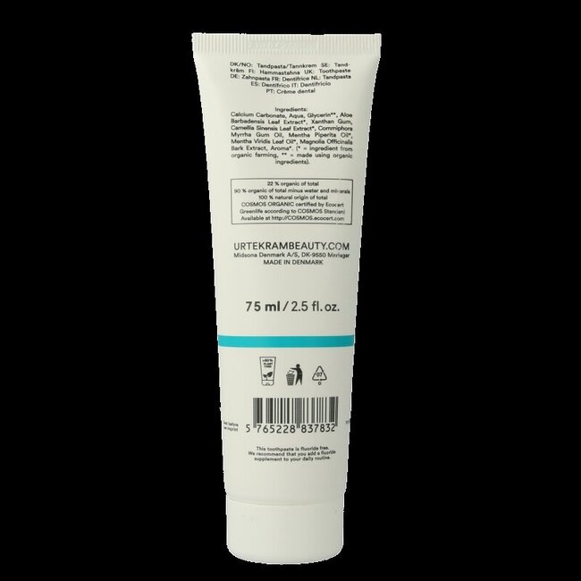Dentifrice menthe et thé vert 75 ml