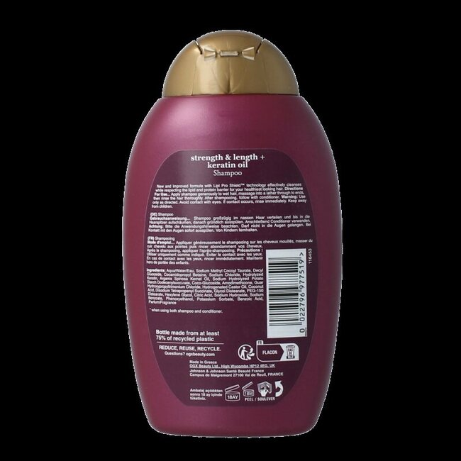Shampooing à l'huile de kératine anti-casse 385 ml