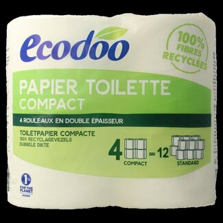 Ecodoo Papier toilette compact écologique bio 4 rouleaux